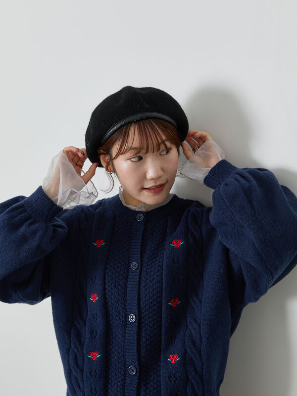 花刺繍カーディガン（トップス/カーディガン）【セール】｜ehka sopo