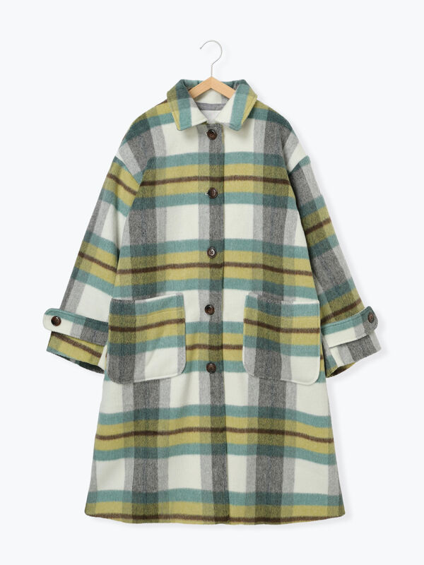 チェックステンカラーコート（アウター/コート）【セール】｜ehka sopo