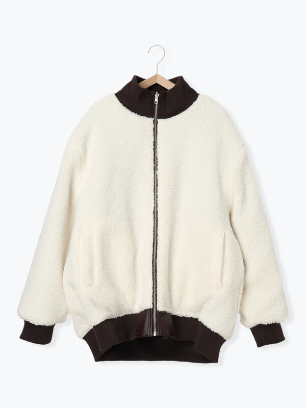 エコレザーボアリバーシブルジャケット（アウター/ブルゾン）【セール