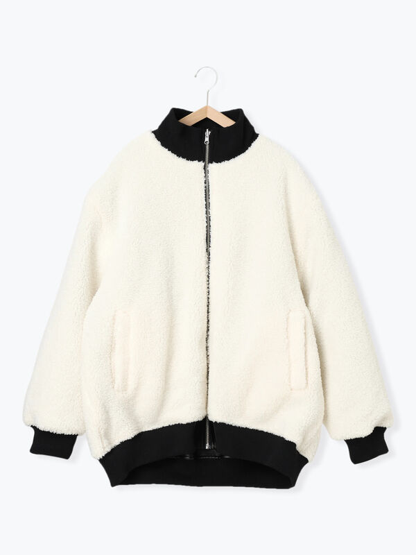 エコレザーボアリバーシブルジャケット（アウター/ブルゾン）【セール