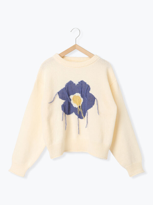 花モチーフニット（トップス/ニット・セーター）【セール】｜ehka sopo