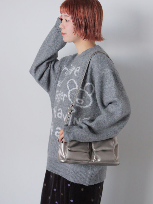 pekopoko チャコールグレーXS クロスウエストスラックス（ボトムス/パンツ）【セール】｜ehka sopo