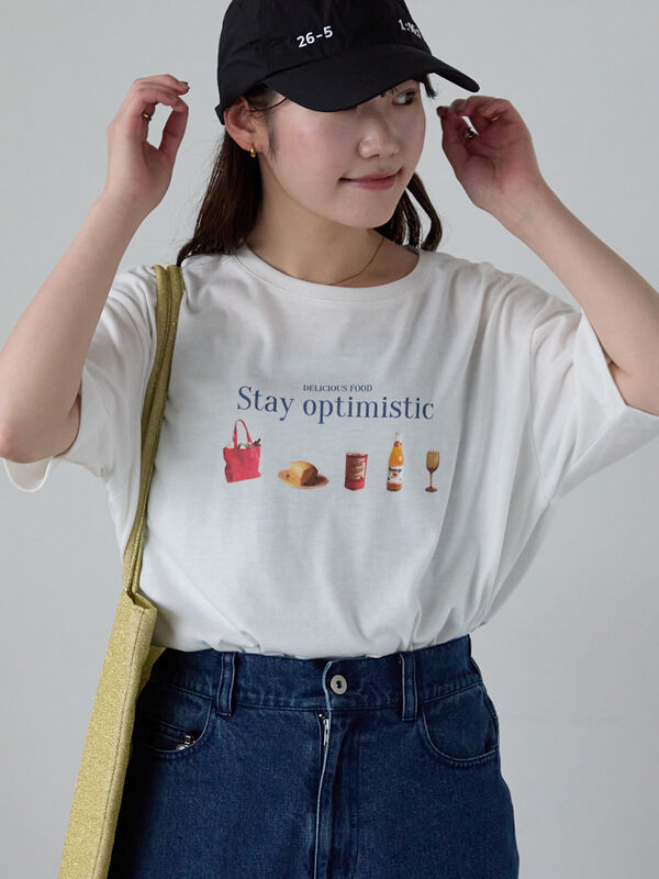 フードプリントTシャツ（トップス/Tシャツ）【セール】｜ehka sopo