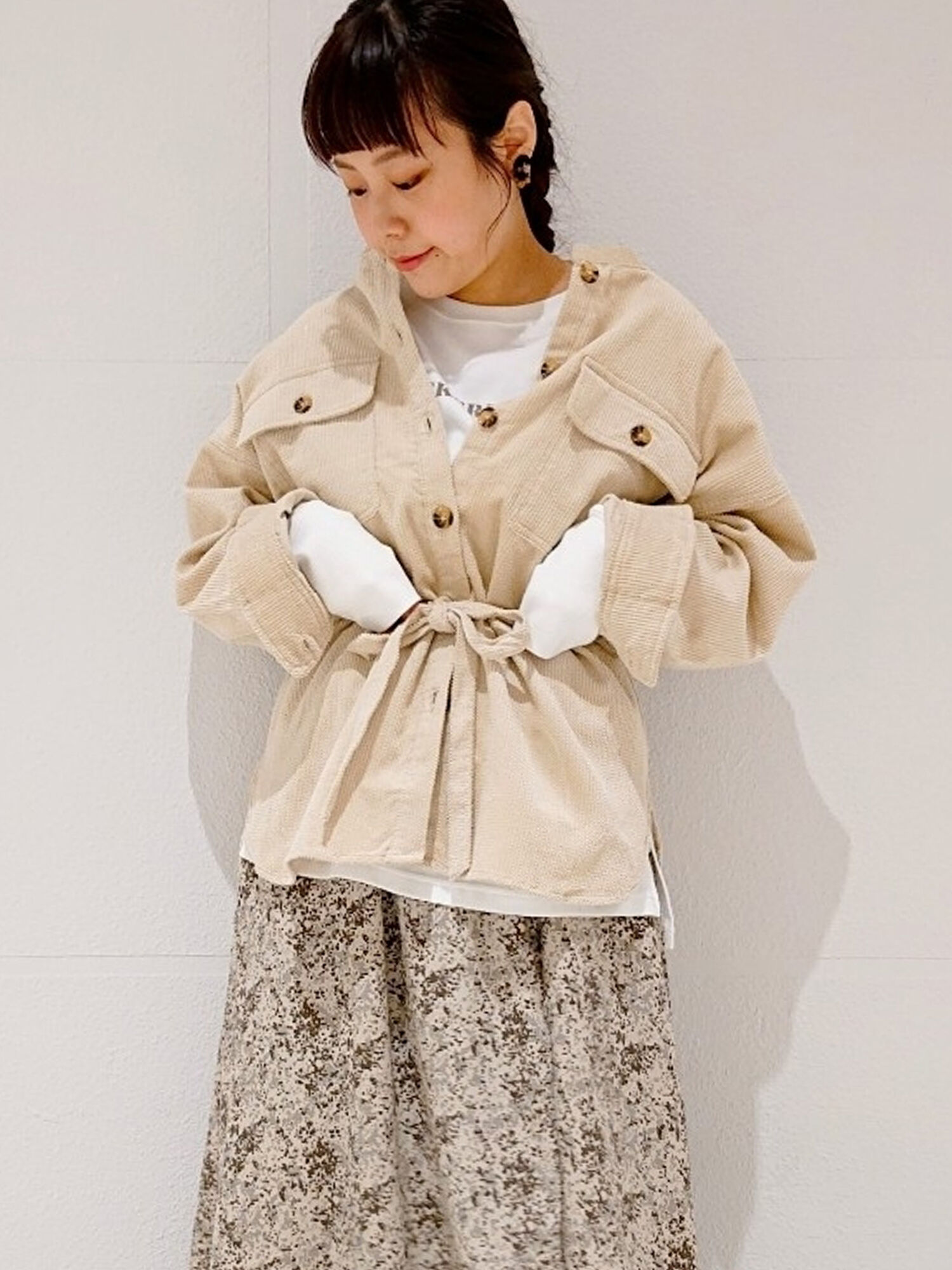 ハチの巣コーデュロイシャツジャケット トップス セール Samansa Mos2 Blue サマンサモスモス ブルー のアウトレット Outlet 公式通販