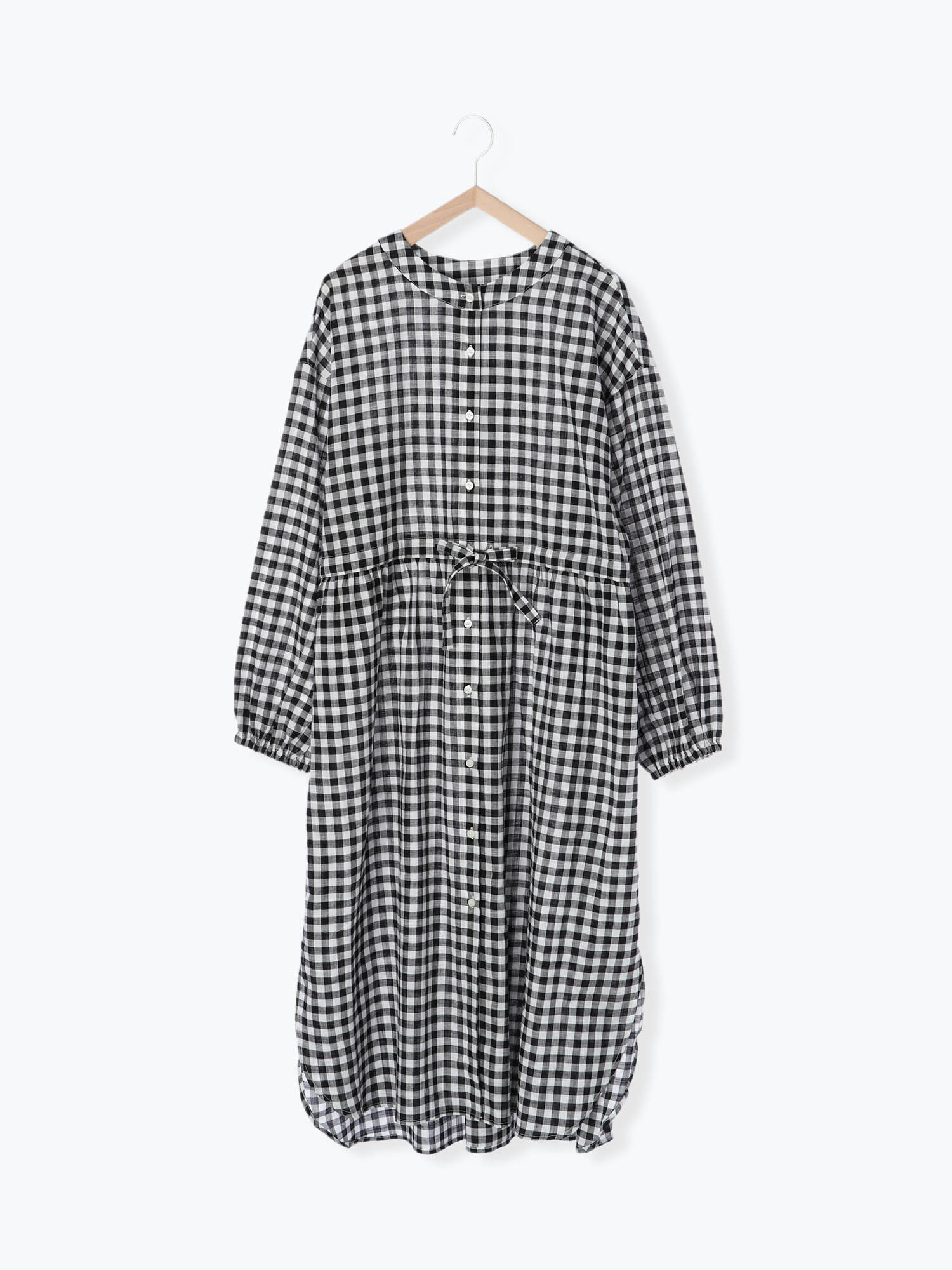 ギンガムチェックシャツワンピース ワンピース Samansa Mos2 Blue サマンサモスモス ブルー のアウトレット Outlet 公式通販