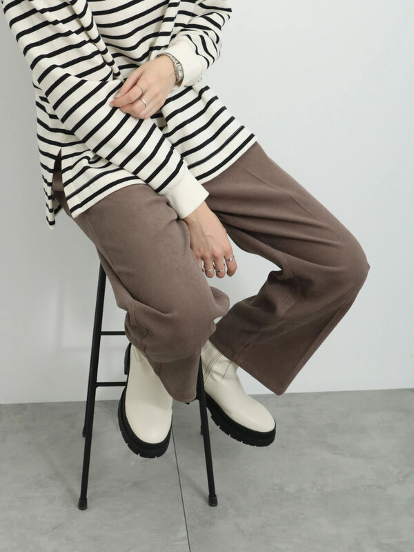 サイドベルトタックパンツ（ボトムス/パンツ）【セール】｜Samansa