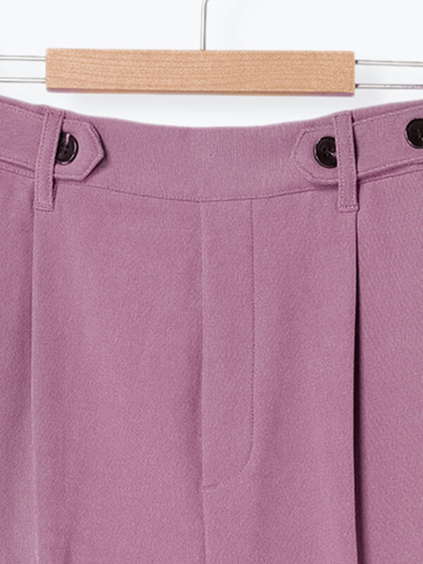 サイドベルトタックパンツ（ボトムス/パンツ）【セール】｜Samansa