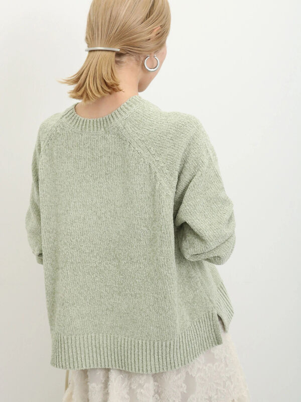 帯電防止】モールブークレニットラグランプルオーバー（トップス