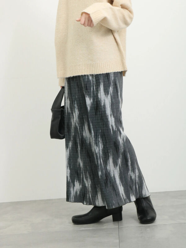 ベロアニュアンス柄ナロースカート（ボトムス/スカート）【セール