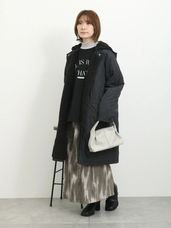 ベロアニュアンス柄ナロースカート（ボトムス/スカート）【セール