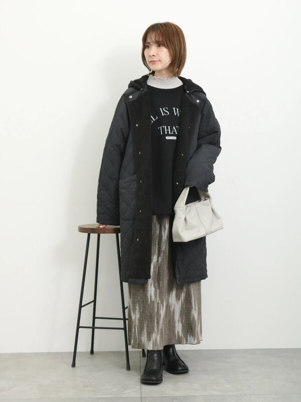 ベロアニュアンス柄ナロースカート（ボトムス/スカート）【セール