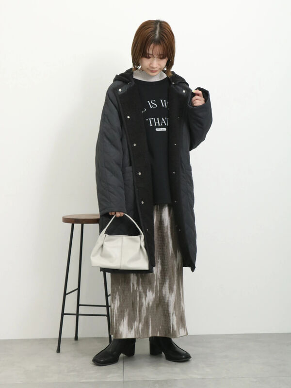 ベロアニュアンス柄ナロースカート（ボトムス/スカート）【セール