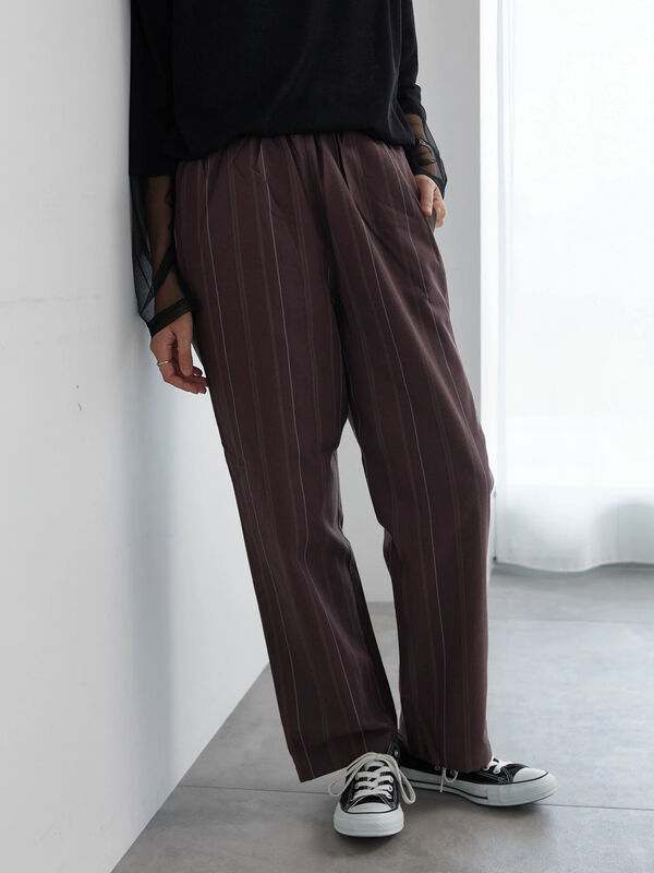 イージーケア】リネン混イージーパンツ（ボトムス/パンツ）【セール