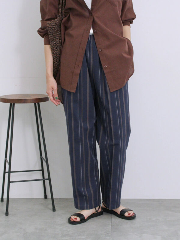 イージーケア】リネン混イージーパンツ（ボトムス/パンツ）【セール