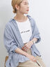 【接触冷感】麻レーヨンシャツ（ブルー）｜Samansa Mos2 blue（サマンサモスモス ブルー）通販