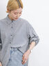 【接触冷感】麻レーヨンシャツ（ネイビー）｜Samansa Mos2 blue（サマンサモスモス ブルー）通販