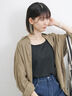 【接触冷感】麻レーヨンシャツ（チャコールグレー/イエロー/カーキ/ブルー/ネイビー/キナリ）｜Samansa Mos2 blue（サマンサモスモス ブルー）通販