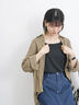 【接触冷感】麻レーヨンシャツ（チャコールグレー/イエロー/カーキ/ブルー/ネイビー/キナリ）｜Samansa Mos2 blue（サマンサモスモス ブルー）通販