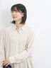 【接触冷感】麻レーヨンシャツ（チャコールグレー/イエロー/カーキ/ブルー/ネイビー/キナリ）｜Samansa Mos2 blue（サマンサモスモス ブルー）通販