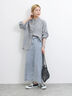 【接触冷感】麻レーヨンシャツ（チャコールグレー/イエロー/カーキ/ブルー/ネイビー/キナリ）｜Samansa Mos2 blue（サマンサモスモス ブルー）通販