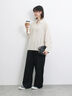 【接触冷感】麻レーヨンシャツ（チャコールグレー/イエロー/カーキ/ブルー/ネイビー/キナリ）｜Samansa Mos2 blue（サマンサモスモス ブルー）通販