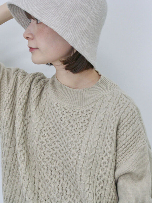マシンウォッシャブル】ケーブルニットプルオーバー（トップス/ニット