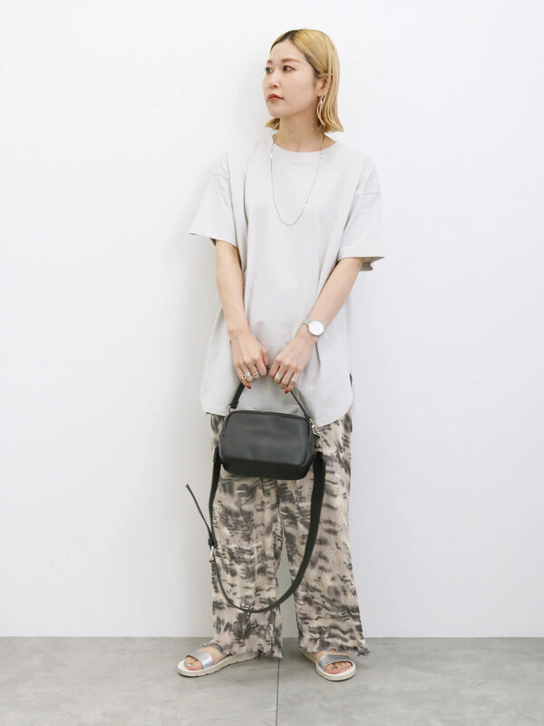Koko0302さま INAM2565GFD (パンツ) DOUBLE GAUZE FLOWER PRINT GATHERED EASY