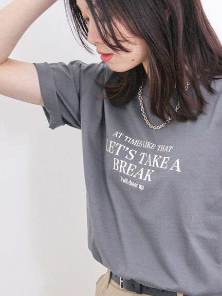 ロゴプリントTシャツ（オフホワイト/チャコールグレー/ブラック/オレンジ/グリーン）｜Samansa Mos2 blue（サマンサモスモス ブルー）通販