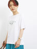 ロゴプリントTシャツ（オフホワイト/チャコールグレー/ブラック/オレンジ/グリーン）｜Samansa Mos2 blue（サマンサモスモス ブルー）通販