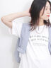ロゴプリントチュニックTシャツ（オフホワイト/チャコールグレー/オレンジ）｜Samansa Mos2 blue（サマンサモスモス ブルー）通販