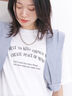 ロゴプリントチュニックTシャツ（オフホワイト/チャコールグレー/オレンジ）｜Samansa Mos2 blue（サマンサモスモス ブルー）通販