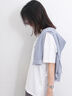 ロゴプリントチュニックTシャツ（オフホワイト/チャコールグレー/オレンジ）｜Samansa Mos2 blue（サマンサモスモス ブルー）通販