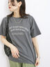 ロゴプリントチュニックTシャツ（オフホワイト/チャコールグレー/オレンジ）｜Samansa Mos2 blue（サマンサモスモス ブルー）通販
