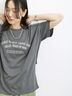 ロゴプリントチュニックTシャツ（オフホワイト/チャコールグレー/オレンジ）｜Samansa Mos2 blue（サマンサモスモス ブルー）通販