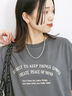 ロゴプリントチュニックTシャツ（オフホワイト/チャコールグレー/オレンジ）｜Samansa Mos2 blue（サマンサモスモス ブルー）通販