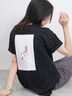 【USAコットン】フォトプリントチュニックTシャツ（ブラック）｜Samansa Mos2 blue（サマンサモスモス ブルー）通販