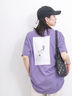 【USAコットン】フォトプリントチュニックTシャツ（パープル）｜Samansa Mos2 blue（サマンサモスモス ブルー）通販