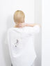 【USAコットン】フォトプリントチュニックTシャツ（オフホワイト/ブラック/パープル）｜Samansa Mos2 blue（サマンサモスモス ブルー）通販