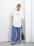 【USAコットン】フォトプリントチュニックTシャツ（オフホワイト/ブラック/パープル）｜Samansa Mos2 blue（サマンサモスモス ブルー）通販