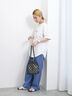 【USAコットン】フォトプリントチュニックTシャツ（オフホワイト/ブラック/パープル）｜Samansa Mos2 blue（サマンサモスモス ブルー）通販