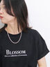 【USAコットン】フォトプリントチュニックTシャツ（オフホワイト/ブラック/パープル）｜Samansa Mos2 blue（サマンサモスモス ブルー）通販