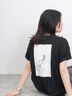 【USAコットン】フォトプリントチュニックTシャツ（オフホワイト/ブラック/パープル）｜Samansa Mos2 blue（サマンサモスモス ブルー）通販