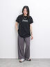 【USAコットン】フォトプリントチュニックTシャツ（オフホワイト/ブラック/パープル）｜Samansa Mos2 blue（サマンサモスモス ブルー）通販