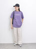 【USAコットン】フォトプリントチュニックTシャツ（オフホワイト/ブラック/パープル）｜Samansa Mos2 blue（サマンサモスモス ブルー）通販