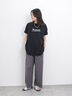 【USAコットン】フォトプリントチュニックTシャツ（オフホワイト/ブラック/パープル）｜Samansa Mos2 blue（サマンサモスモス ブルー）通販