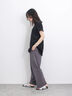 【USAコットン】フォトプリントチュニックTシャツ（オフホワイト/ブラック/パープル）｜Samansa Mos2 blue（サマンサモスモス ブルー）通販