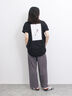 【USAコットン】フォトプリントチュニックTシャツ（オフホワイト/ブラック/パープル）｜Samansa Mos2 blue（サマンサモスモス ブルー）通販
