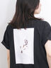 【USAコットン】フォトプリントチュニックTシャツ（オフホワイト/ブラック/パープル）｜Samansa Mos2 blue（サマンサモスモス ブルー）通販