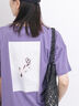 【USAコットン】フォトプリントチュニックTシャツ（オフホワイト/ブラック/パープル）｜Samansa Mos2 blue（サマンサモスモス ブルー）通販
