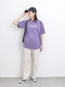 【USAコットン】フォトプリントチュニックTシャツ（オフホワイト/ブラック/パープル）｜Samansa Mos2 blue（サマンサモスモス ブルー）通販
